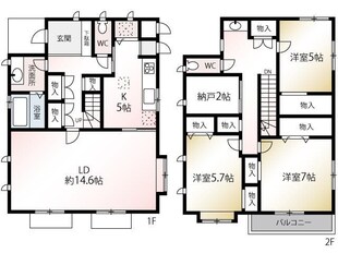 徳江賃貸住宅Ｂの物件間取画像